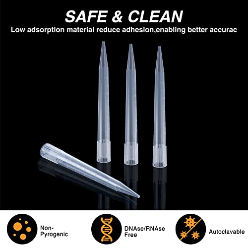 FOUR E'S SCIENTIFIC 1-5ML Single-Channel Pipettor with Pipettor Tips 5mL Volume Range 100pcs