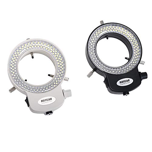 144 LED Stereo Microscope Ring Light Illuminator Adjustable Lamp White + 12V 1A Adapter