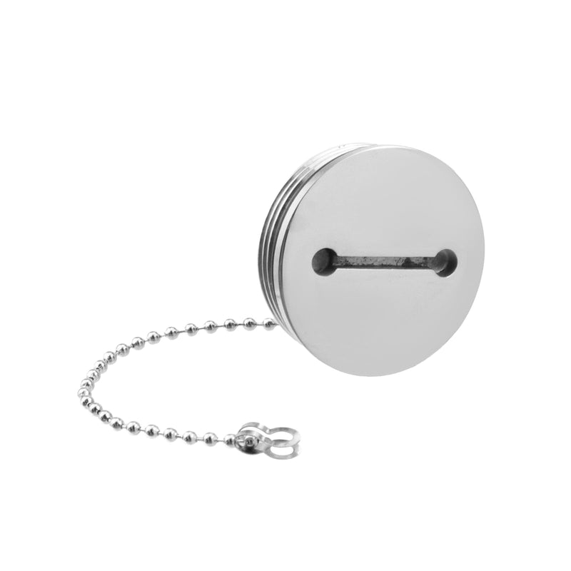 Bitray 316 Stainless Steel Boat Deck Filler Cap Marine Fuel Cover with Chain and Key Marine Boat Fill Port - 2"/50mm Silver / 50mm