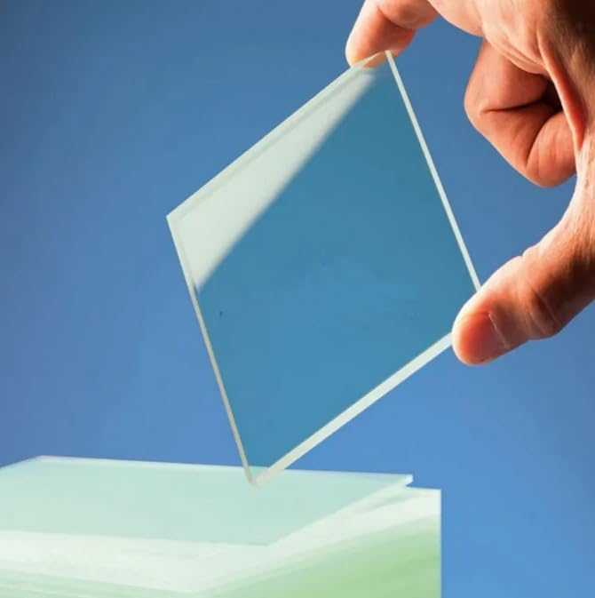 ITO-Coated Conductive Glass Slides, Indium Tin Oxide Glass Substrate, Resistance 7-10 ohm/sq (10 Pcs) (50×50x0.7mm, 10pcs) 50×50x0.7mm, 10pcs