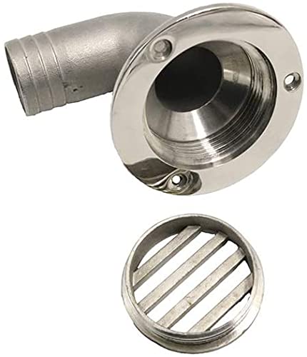 ISURE MARINE Boat Deck Drain Scupper 1-1/2"90 Degree Heavy Duty 316 Stainless Steel Floor Deck Drainage Cover