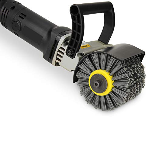 BHA Nylon Wire Brush Drum Rust Remover, 4.5" x 4" with 3/4" Quad Keyway