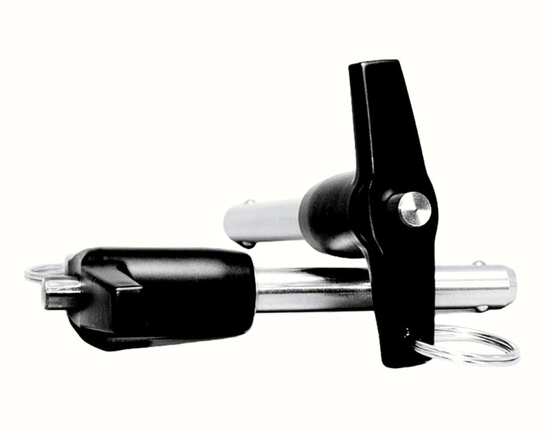 Stainless Steel T - Handle Quick Release Ball Locking Pin with with Lanyard Cable, 1/2" Pin Diameter and 2-1/4" Usage Length (2PCS) 2PCS