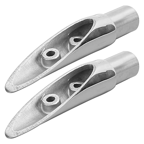 Aramox 2pcs 316 Stainless Steel Handrail End Boat Rail End, Railing Mount Boat Handrail, Handrail Accessory for Marine Boat 7/8in Tube
