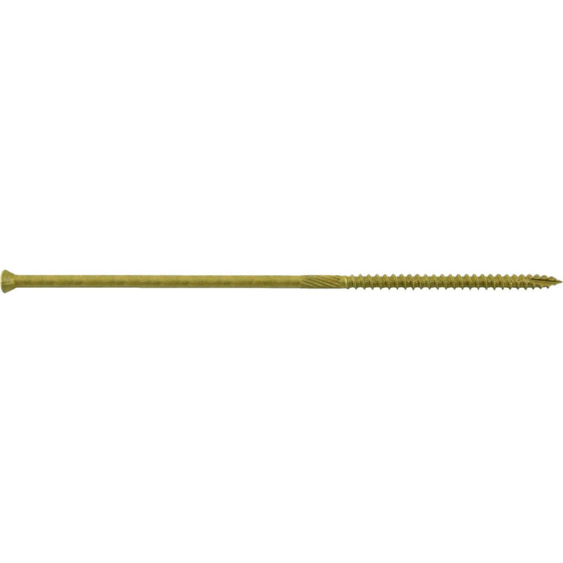 #9 x 6" Bronze Star Exterior Coated TRIM HEAD Wood Screw Torx/Star Drive Head - Multipurpose Exterior Coated Torx/Star Drive Wood Screws - (1 POUND - 43 Approx. Screw Count)