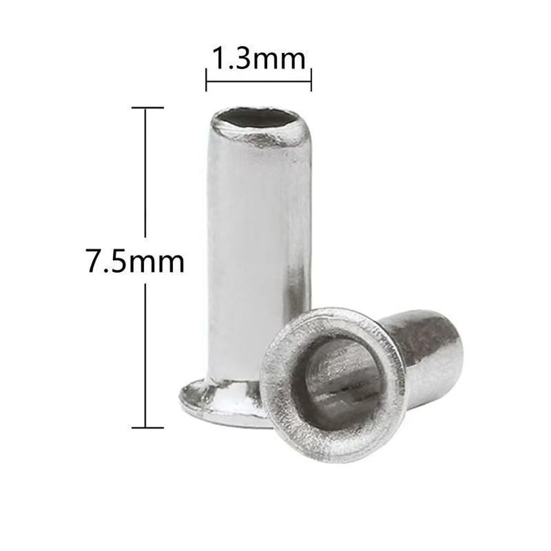 18 Pack Portable Umbrella Rivet Tubular Pins Replacement 1.3mm Joint Nail Connector for Travel Folding Rain Umbrellas Frame Repair Stretcher Rib Support Parts 9mm 8.2mm 7.5mm Post
