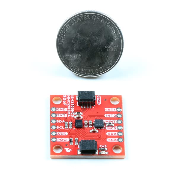 SparkFun 9DoF IMU Breakout - ISM330DHCX, MMC5983MA (Qwiic) 3D Digital Accelerometer and Gyroscope -Triple Axis Magnetometer -6DoF IMU Supply Voltage: 1.71V to 3.6V