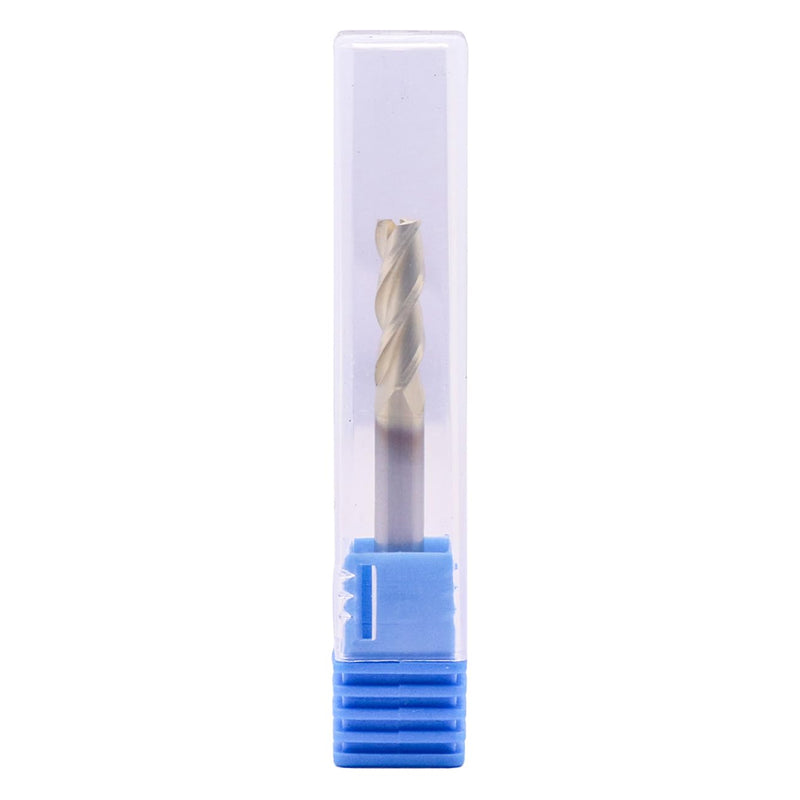 5Pcs 3/16" 3 Flute Solid Carbide Square End Mill, ZrN Coated for Aluminum | 37° Helix, 3/16" Cutting Dia, 3/16" Shank Dia, 5/8" Length of Cut, 2" Overall Length, for Milling Aluminum and Copper 3/16 in
