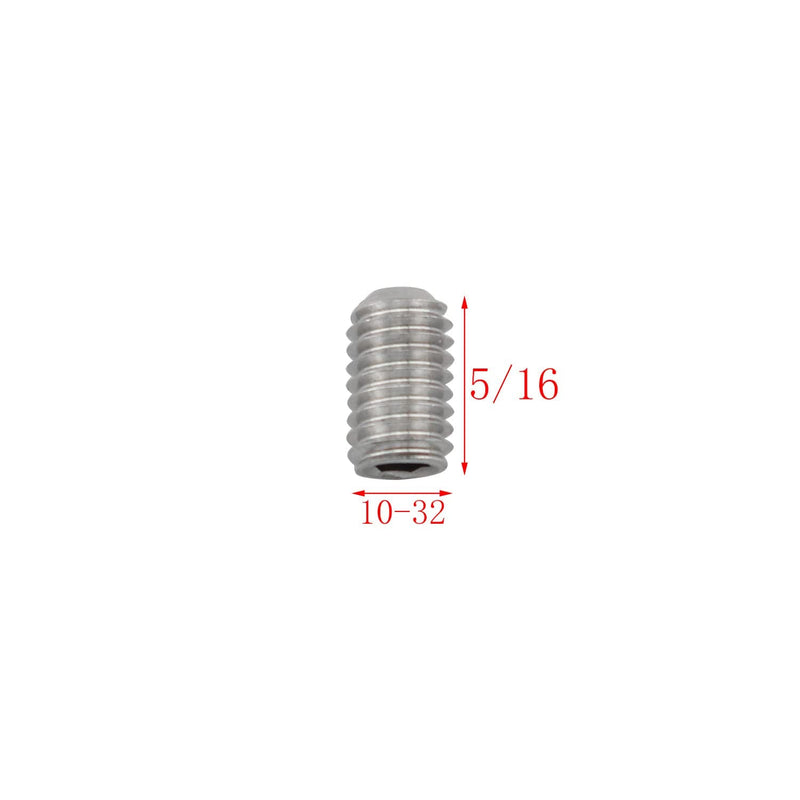 Socket Set Screws DGBRSM 25pcs 10-32 x 5/16" Stainless Steel Allen Head Hex Hexagon Socket Set Screws Cup Point with Hex Key Wrench 10-32 x 5/16Inch