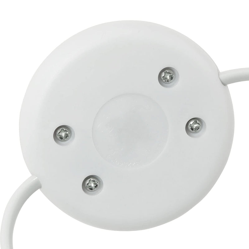 E-outstanding Foot Pedal Push Switch Round Button Inline Lamp Light On-Off Control Footswitch with 1.8m Cable and Wire Plug, White