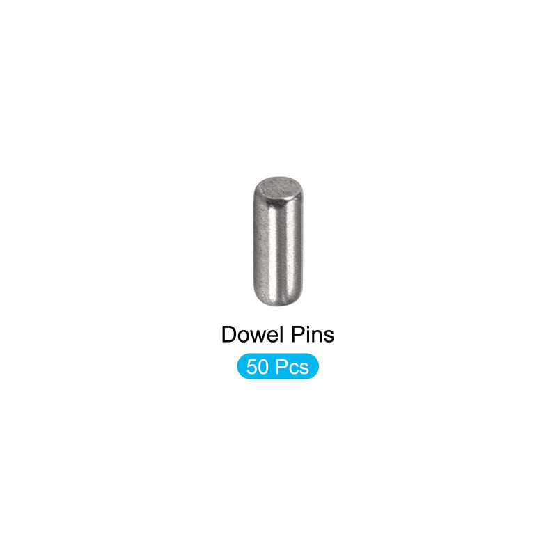 METALLIXITY Dowel Pin (3x6mm) 50Pcs, 304 Stainless Steel Shelf Support Pegs Pin Fastener Elements - for Metal Devices, Furniture Installation, Industrial, DIY 3mmx6mm