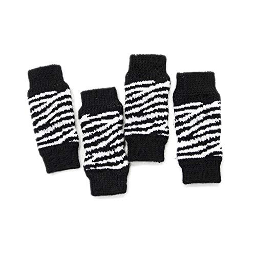 Dog Leg Warmers Dog paw Protector hock Protector for Dogs Leg Socks Knee Pads Joint Support (Zebra, M (3-8 lbs)) Zebra Stripes M (3-8 lbs)