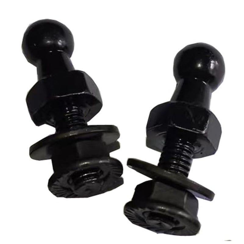 Qty 5 10mm Ball Studs with Hardware M8 Pin Bolt End Fittings 5/16-18 Thread x 1/2" Long Shank for Gas Lift Support Strut Ended Bonnet Fittings (Black, M8 Screw 5pcs) Black