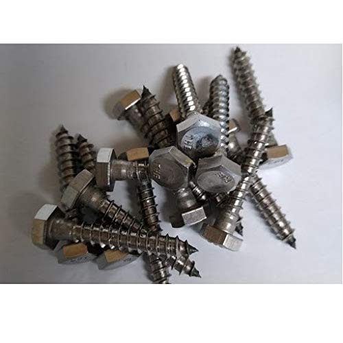 25-Pack 1/4 x 2 Hex Lag Screw 18-8 Stainless Steel BC-1432L188 25 1/4 x 2 BC-1432L188-25 (Pack of 25)