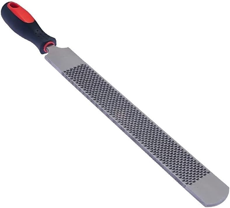 T12 Carbon Steel Horse Hoof Rasp - 14" Professional Farrier Tool with Non-Slip Rubber Handle for Horse/Goat/Cow/Donkey/Animal Hooves (14 inch) 14 inch