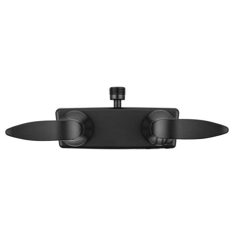 Dura Faucet DF-SA100LH-MB RV Shower Faucet Valve Diverter with Winged Levers (Matte Black) Matte Black