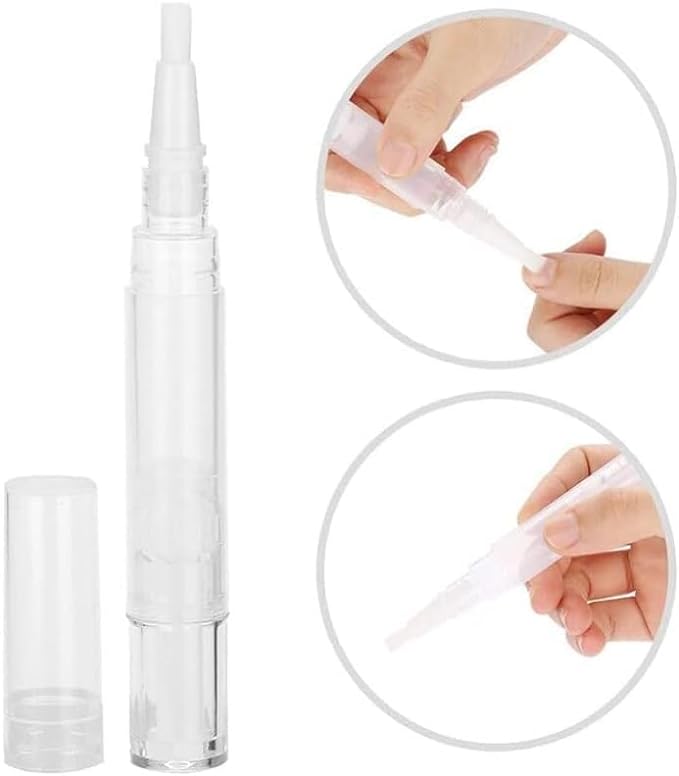 Twist Pen 3ml 2pcs Transparent Refill Rotary Makeup Container Twisting Brush Refill Nail Brush Cosmetic Empty Nail Oil Pen Perfume Lip Gloss Tube with Brush Head Nail Brush Pen Travel Accessories Twist Pen Nail Oil Pen Container (Pack of 2) - NewNest Australia