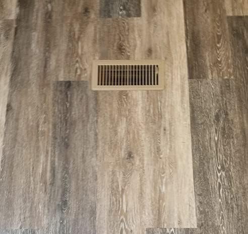 Rocky Mountain Goods Floor Register Vent for 4-Inch by 10-Inch Vent Openings (Item Dimensions 11.5 x 5.5") - Easy Adjust Air Supply Lever - Premium Finish - Heavy Duty to Allow Walk on use (Brown)