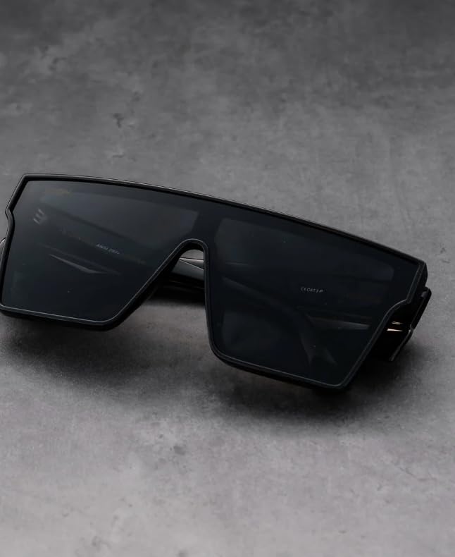 IBEX The LAYBACK Safety Sunglasses, ANSI Z87+ Certified, Shatter-proof, Ultra UV 400 Protection, Black Lenses, Flexible Black Frame, Men, Women, Outdoor/Sports, Surf, Construction, Work, PPE
