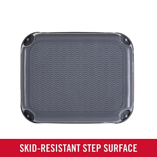 Rubbermaid One-Step Stool, Bisque, Holds up to 200 Pounds, 7" Height, Gray, Durable Step Stool for Kids/Bathroom/Home/Office/Garage 1 ct (Pack of 1)