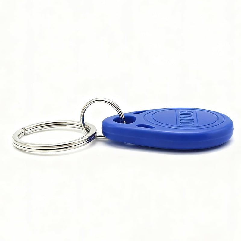 125KHz RFID Keychain Proximity ID Card Token Tag Keypad Card for Access Control System Security Lock Wholesale, Read Only (Blue) (100) 100