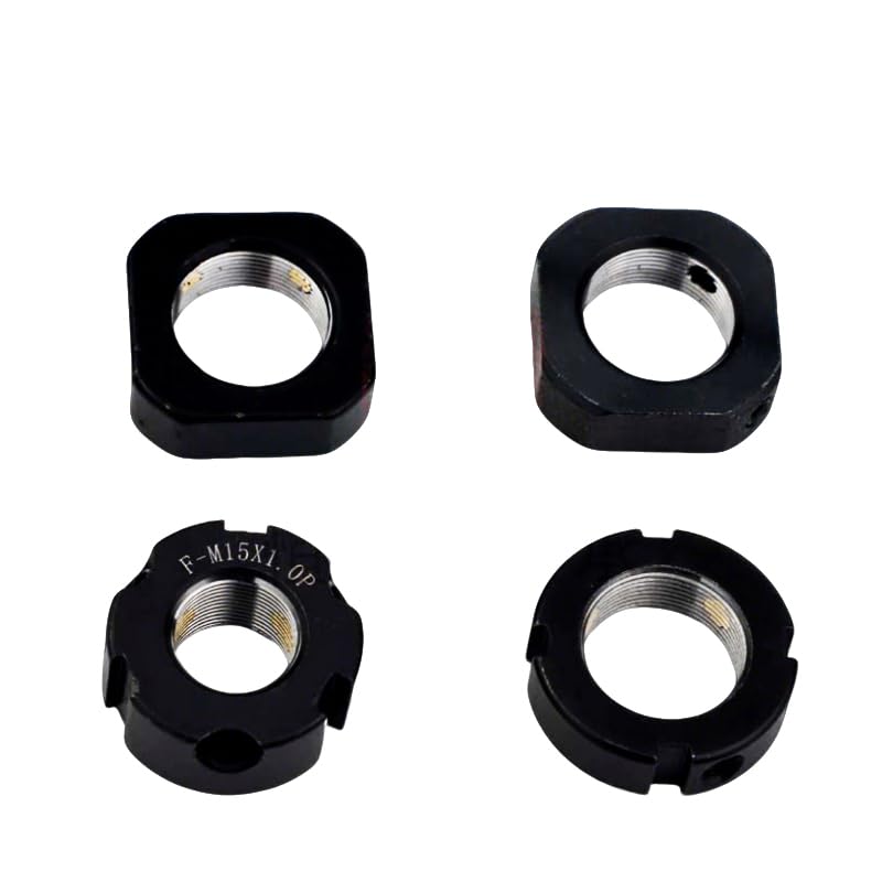 DN12 Lock Nut for Roller Screw，5Pack M12 x 1.5 Hex Nut, 42CrMo Steel, 6H Precision, Phosphated and Lubricated Anti Backlash, Copper Setscrew Included 5