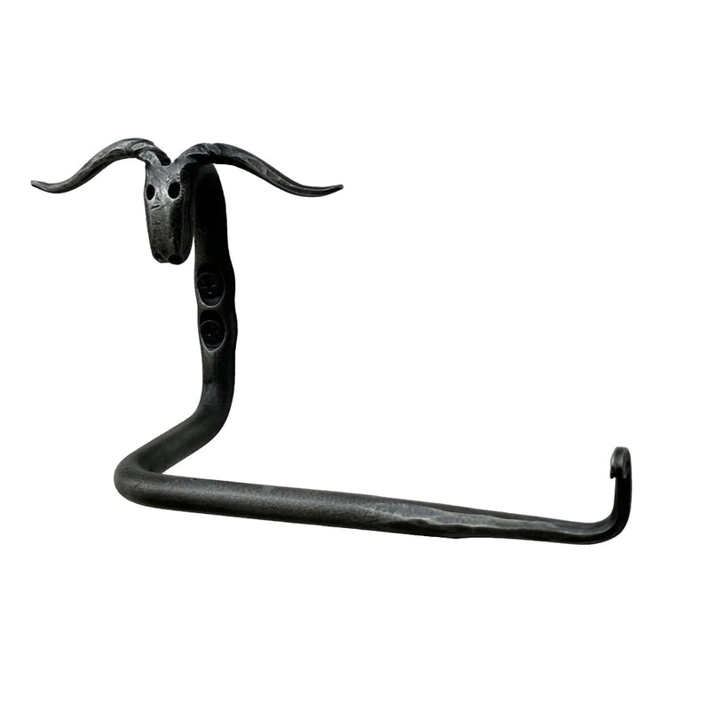 Hand Forged Metal Dragon Toilet Paper Holder Wrought Iron Toilet Paper Holder Blacksmith Handmade Wall Mounted Toilet Paper Holder Office and Home Classic Look Black Finish by Living Ideas