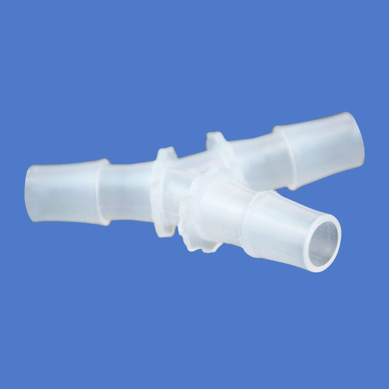 Quickun 3/8" Hose Barb Fitting Equal Barbed Y Shaped 3 Way Plastic Joint Splicer Mender Adapter Union for Air Line Tubing Pipe (Pack of 4) 3/8"(4Pcs)
