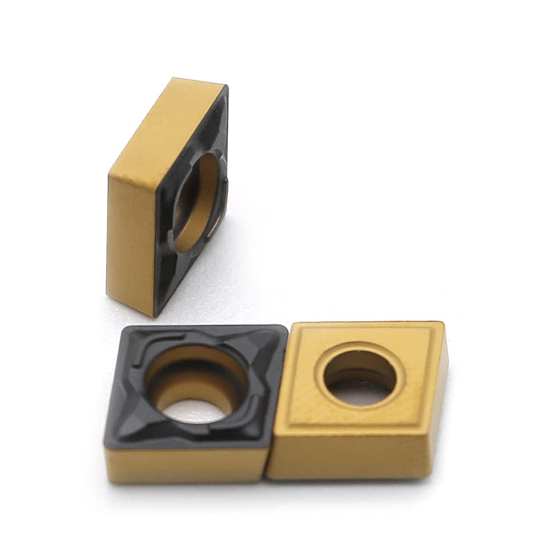 Carbide Inserts for Steel CCMT21.51 / CCMT060204-PF for Finishing Turning Cutting Metal Tools, 10 PCS CCMT21.51-PF
