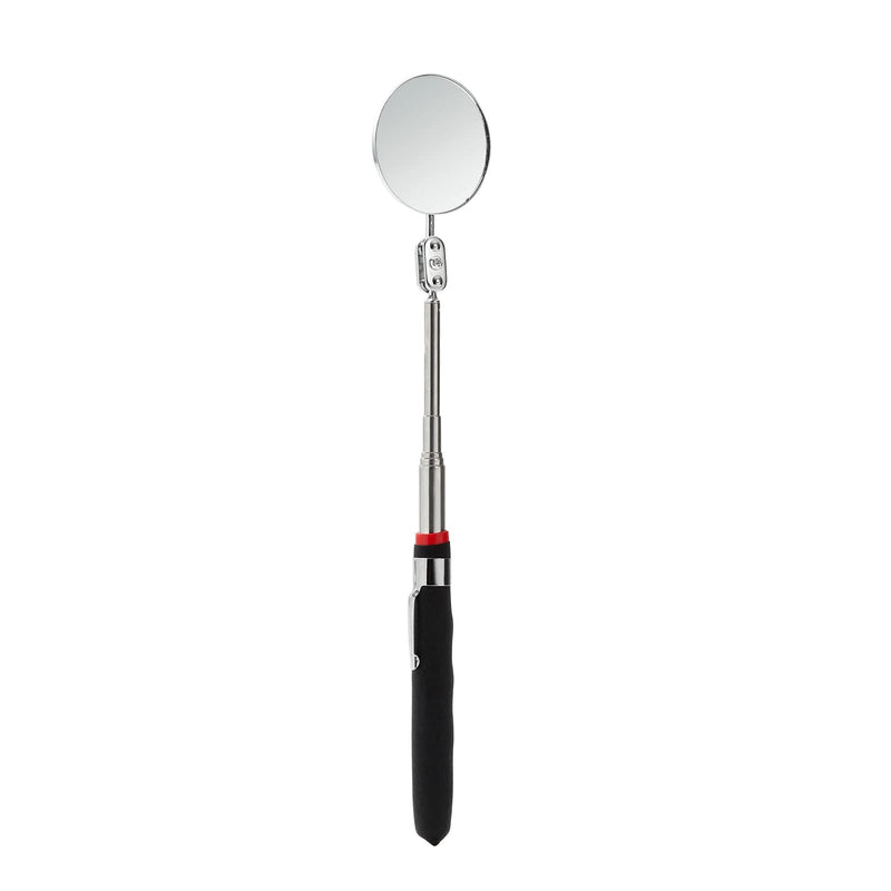 Juvale 2 Pack Telescope Inspection Mirror Tool, Round Mirror Tool with 24.5-Inch Extension for Mechanics, & Inspectors - Telescope Mirror with Handle - 2 Inch Telescoping Inspection Mirror