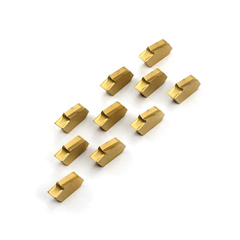 OSCARBIDE 10Pcs Carbide Grooving Inserts GTN-4 QC1404 for Lathe Cut-Off | Multilayer Coated | For Steel & Stainless Steel Grooving | Wear-Resistant & Durable | Precision Ground | Long Service Life