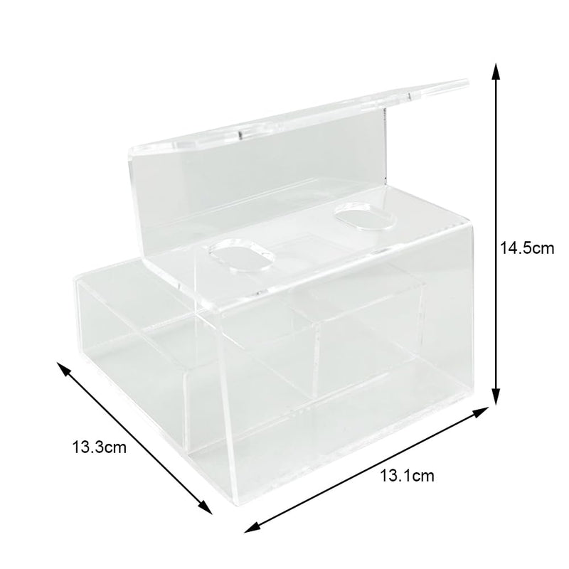 Dental Impression Gun Organizer, YOUYA DENTAL Clear Acrylic 2-Gun Holder with Mixing Tips Storage Holds Dental Impression Cartridge Delivery Dispenser Guns & Mixing Tips Organizer (2-Gun Compact) 2-Gun Compact