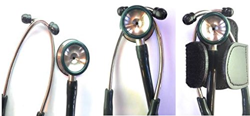 – Black – The Original Leather Stethoscope Holster | Handmade in Maine | Sturdy Hip Clip | No More Neck Carrying or Loss