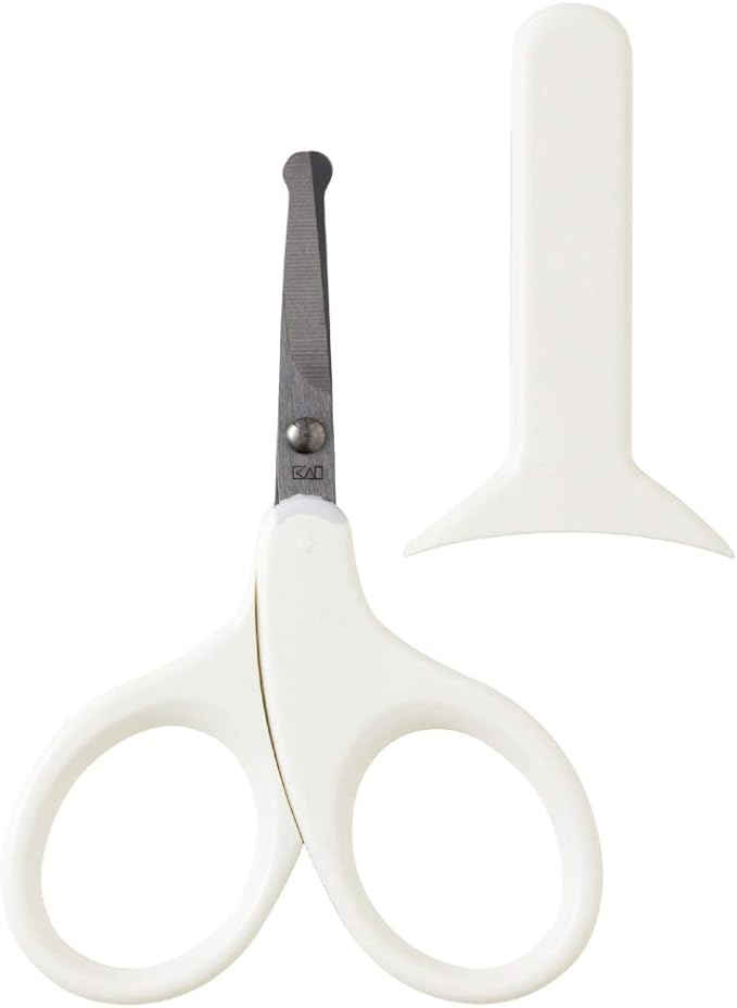Kai Baby Toothbrush Scissors with Cap Curved Blade for Difficult to Deepen - NewNest Australia