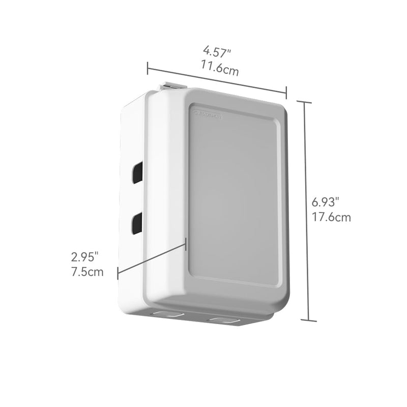 EUDEMON 1 Pack Updated Baby Safety Electrical Outlet Cover Box Childproof Plug Cover - More Space for Large Plugs Easy to Install & Use (White) White
