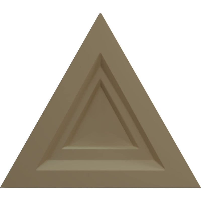 19"W x 16 5/8"H x 1 1/8"P Triangle Ceiling Medallion, Hand-Painted Brass