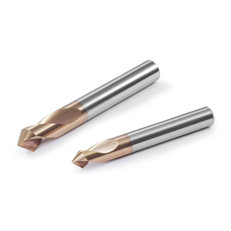 Carbide Spotting Drill Bits 90 Degree TiSiN Coated for Alloy Steels,Carbide Steel, Stainless Steel etc.5 Pcs D8*60mm 5 D8mmX60mm