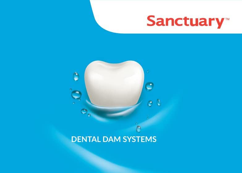 (MADE IN MALAYSIA) SANCTUARY DENTAL DAM LATEX 6"X6" (THIN) 36 SHEETS BLUE (6X6, BLUE)