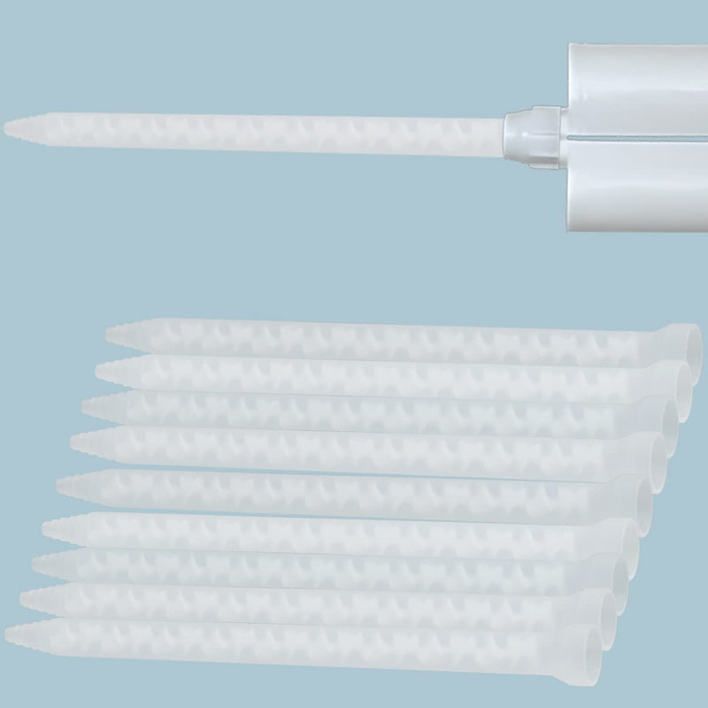 Epoxy Mixing Nozzle Static Mixer Nozzle Tubes 18-Element Adhesive Cartridges Spiral Tip 10 Pieces