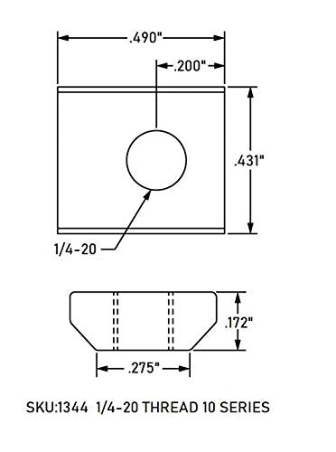 Standard Slide-in T-Nut 1/4-20 Thread (100 Pack) Compatible with 80/20 10 Series 3204 tnut