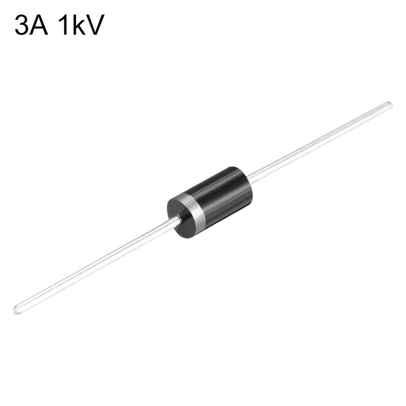 uxcell Schottky Rectifier Diode 3A 1000V Electronic Silicon Diodes for 1N5408