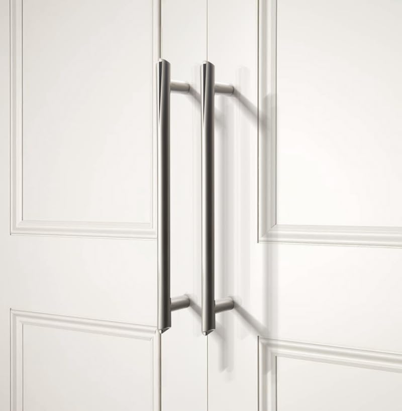 10 Pack Silver Matte Texture Cabinet Pulls - Streamline Drawer Handles Hardware Zinc Alloy Bar, Metal Cabinet Pull, Handle for Bathroom Desk, Kitchen Cupboard (7.8" Overall Length) 7.8"(198mm)Overall Length