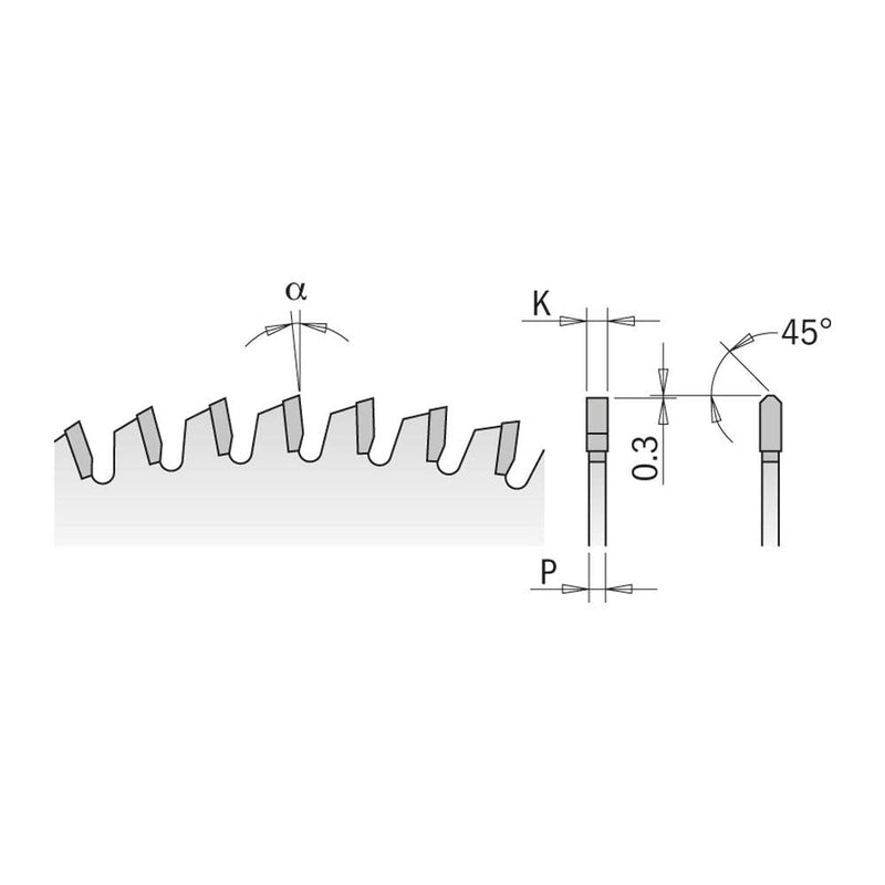THCK NON-FERROUS METAL/MELAMINE 6-1/2”x20mm T=56 TCG(-6 NEG)