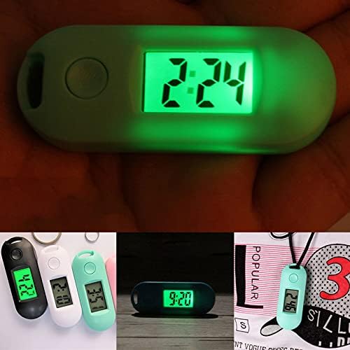 Student Keychain Watch Digital Electronic Watch Quiet Test Pocket Watch Highlight Pocket Watch, white - NewNest Australia