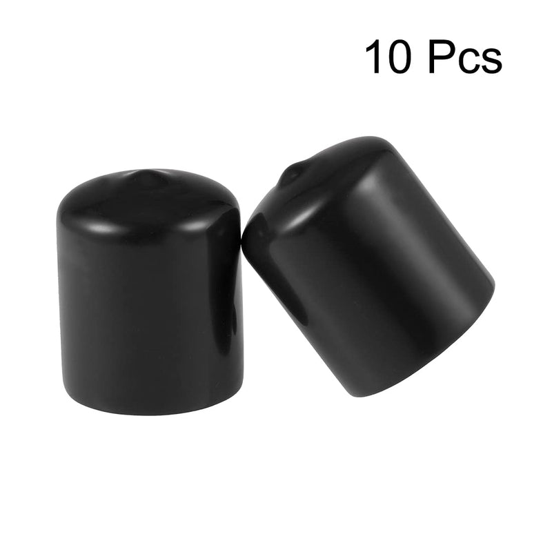 uxcell 10pcs Rubber End Caps 1 1/8-inch(29mm) ID Vinyl Round End Cap Cover Screw Thread Protectors Black 29mm - NewNest Australia