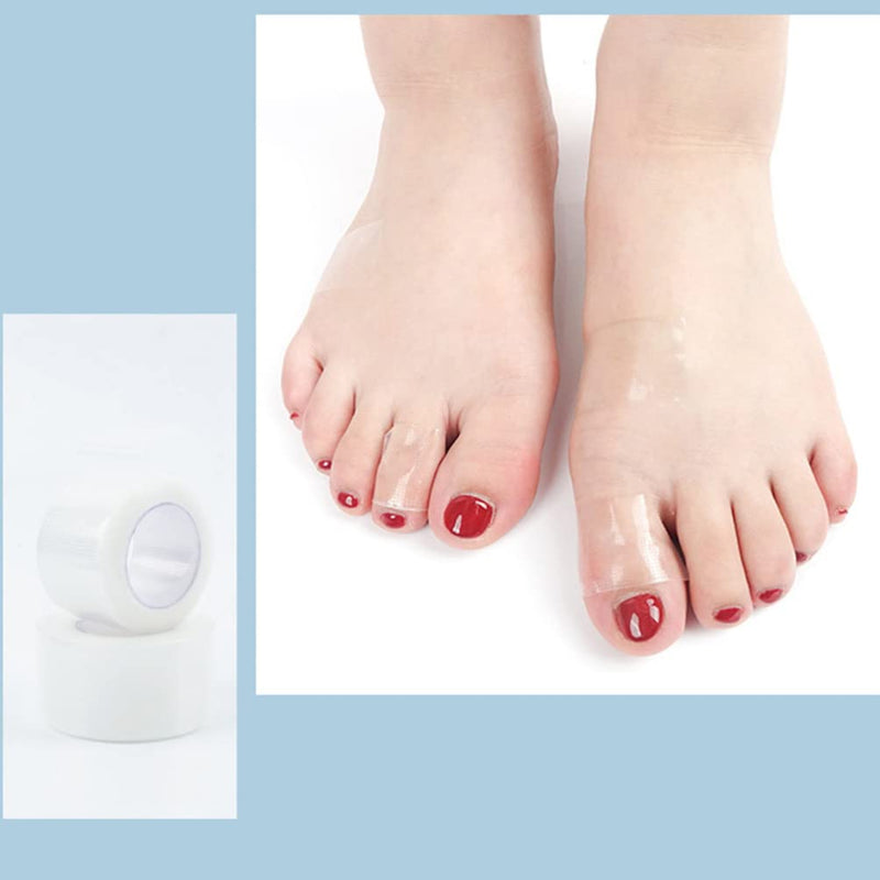 2 Rolls Feet Moleskin Tape Invisible Adhesive Pads Heel Cushion Bandages Heel Pads for Feet Padding Protecting Foot Heel