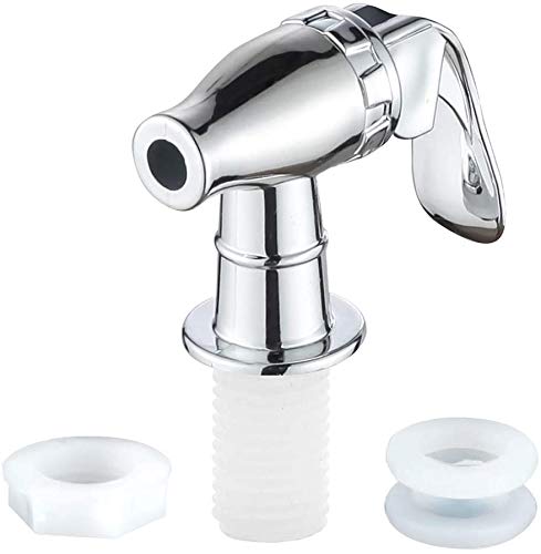 Silver Beverage Dispenser Replacement Spigot, Push Style Spigot for Beverage Dispenser Carafe, Water Dispenser Replacement Faucet (2 PACK) 2 Silver