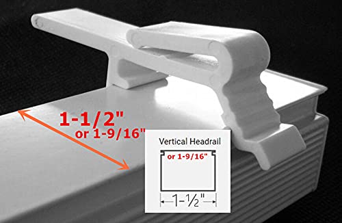6pcs Valance Clip Vertical Blinds Dust Cover Holder Bracket for 1-1/2" or 1-9/16" Head Rails across the Top