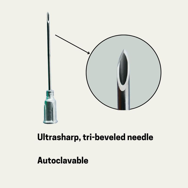 Veterinary Aluminum Hub Needle, 18G x 1 1/2 inch (38 mm), Individual Sheath, 100 per Box, AHN1838