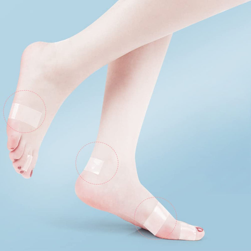 2 Rolls Feet Moleskin Tape Invisible Adhesive Pads Heel Cushion Bandages Heel Pads for Feet Padding Protecting Foot Heel